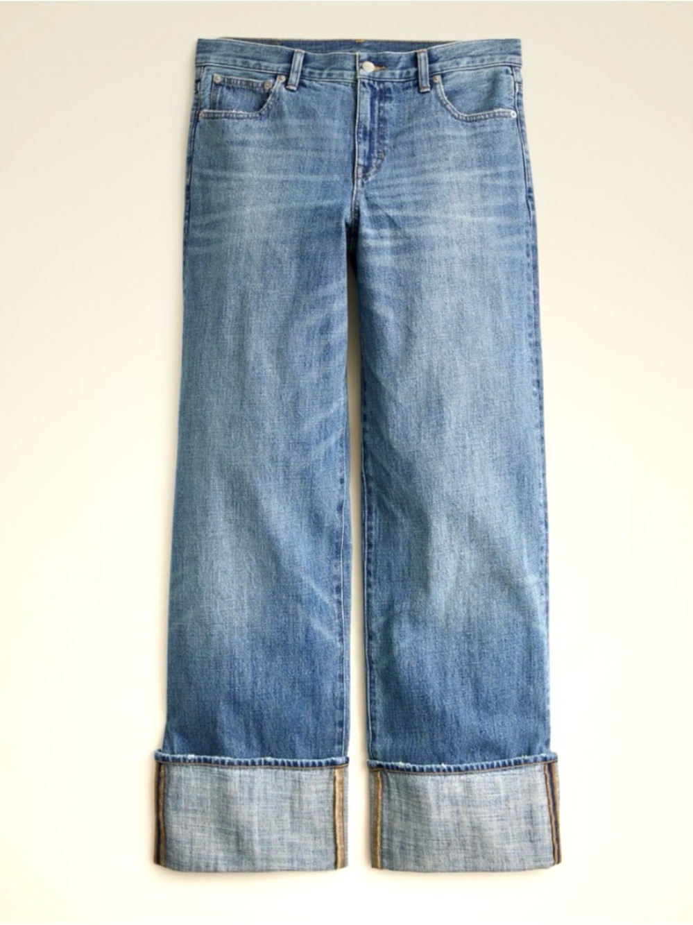 J Crew Cuffed lower-rise wide-leg jean